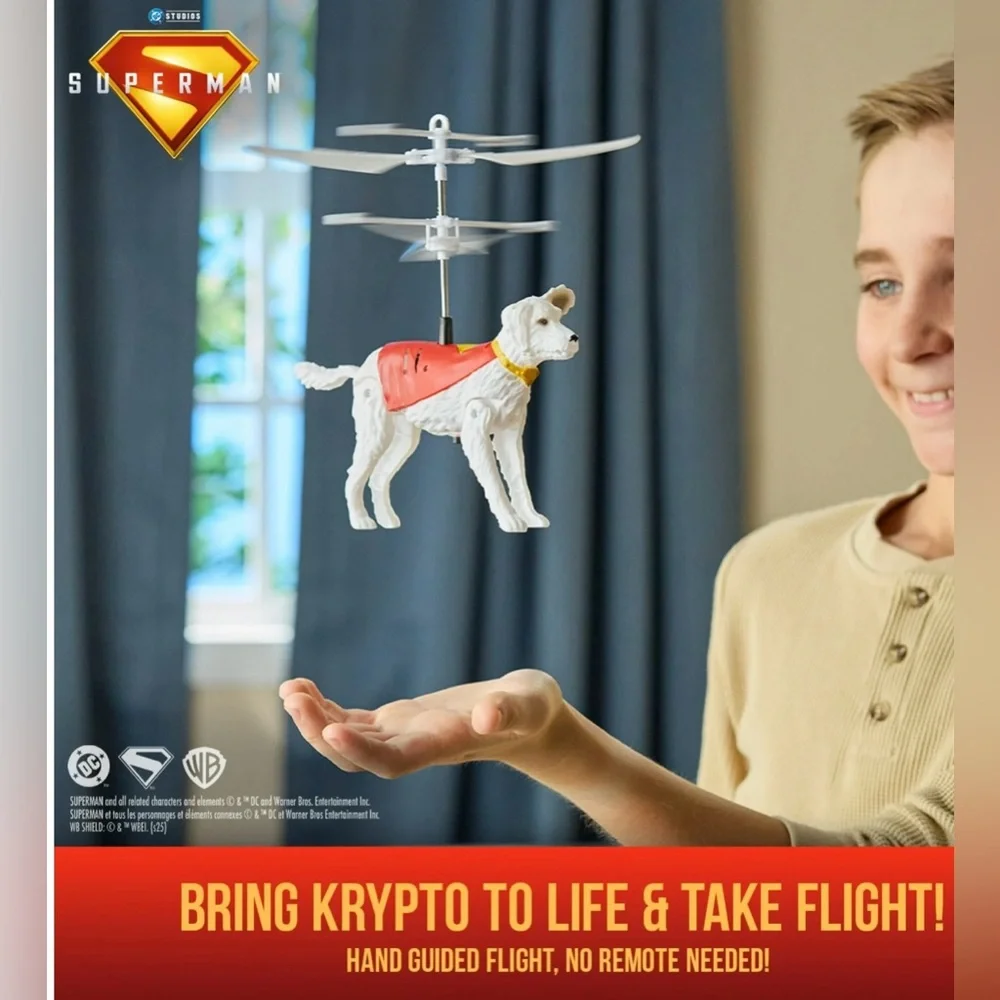 DC Comics SUPERMAN up in the Sky! Flying Krypto, 7.5-Inch Hovering Superdog